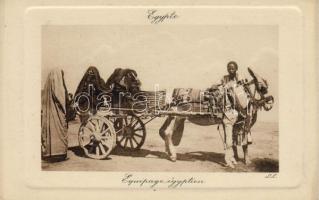 Egyiptomiak, szamaras szekér, Egyptians, donkey cart