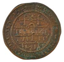 1172-1196. Kufikus rézpénz Cu III. Béla (2,15g) T:XF Hungary 1172-1196. Copper Coin with unreadable Kufic Arabic script Cu Béla III (2,15g) C:XF Huszár: 73., Unger I.: 115.
