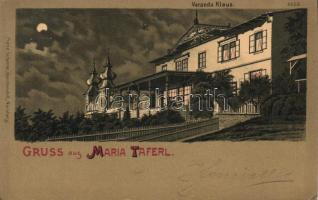 Maria Taferl Klaus veranda at night litho