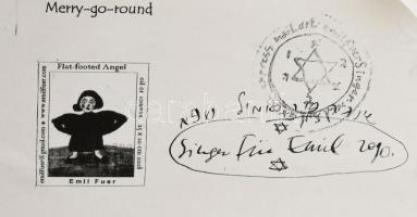 Für Emil (1967-): Merry go round, 2010. Akvarell, tus, papír, jelzett. Üvegezett, kissé sérült faker...