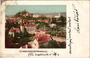 1902 Segesvár, Schässburg, Sighisoara; látkép. Fritz Teutsch kiadása / general view (fl)