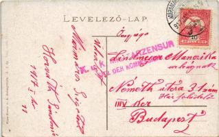 1917 Máramarossziget, Sighetu Marmatiei; pályaudvar, vasútállomás. Weisz Elemér kiadása / railway st...