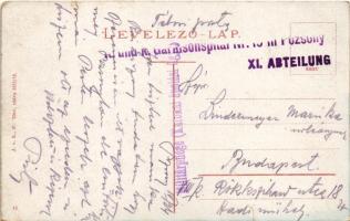 Pozsony, Pressburg, Bratislava; vár, LUITPOLD oldalkerekes vontató gőzhajó / castle, Hungarian sidew...