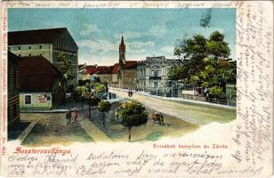 1915 Besztercebánya, Banská Bystrica; Hengermalom, Erzsébet templom és zárda. Machold F. kiadása / mill, church, nunnery (EK)