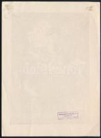 1984 Radványi Román Károly (1900-1957): Ex Libris Kovács József, klisé, papír, jelzett, a hátoldalán...
