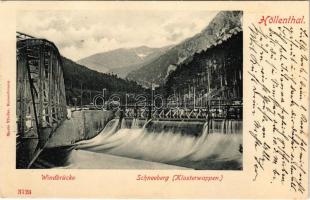 1904 Höllental,Höllenthal; Windbrücke, Schneeberg (Klosterwappen) / bridge