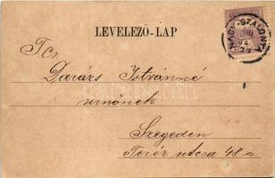 1900 Nagyvárad, Oradea; Kispiac tér, Huzella M. és Ausländer üzlete, ortodox zsinagóga. Pauker Dánie...