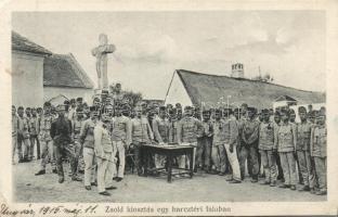 Paying the soldiers on field WW. I.