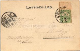 1902 Nagyvárad, Oradea; Magy. kir. honvéd huszár laktanya. Helyfi László kiadása / Königl. ung. Land...