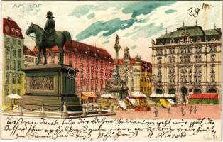 1902 Wien, Vienna, Bécs; Am Hof. Art Nouveau litho (fl)