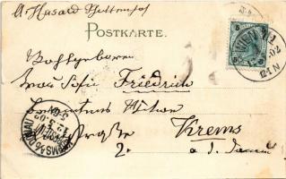 1902 Wien, Vienna, Bécs; Rathhaus. Art Nouveau litho (Rb)