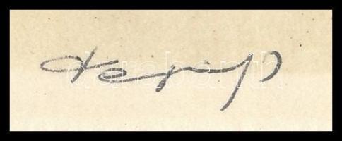 Tempinszky István (1907-1979): Sex libris Stephani Szigeti, rézkarc, papír, jelzett, 12×8 cm