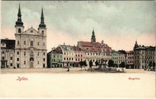 Jihlava, Iglau; Ringplatz / square, shop of Hermann Kraus