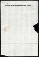 1849 Levél tartalom nélkül / Cover addressed to the Provisional Government. It is actually a turned ...