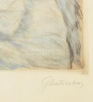 Glatz Oszkár (1872-1958) - Prihoda István (1891-1956): Buborékfújók. Színezett rézkarc, papír. jelze...