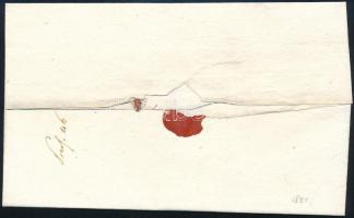 1821 Ex offo addressed in Italian from the Command of His Majesty's Squadron to the Commander o...