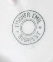 Fischer Emil (1863-1937): Porcelán pecsenyés tál, jelzett, kopott 37,5x25,5 cm
