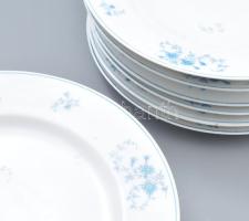 Antik porcelán hiányos étkészlet. 11 db lapos, 2 mély, kettő tálaló, két süteményes tányér, szószos....