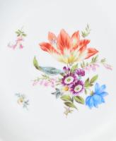 6 db Fischer Emil leveses tányér. Kézzel festett, kézzel festett jelzéssel, kopással, egy tányéron l...