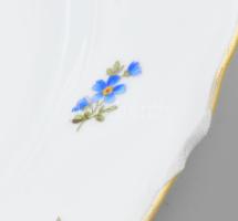 6 db Fischer Emil leveses tányér. Kézzel festett, kézzel festett jelzéssel, kopással, egy tányéron l...