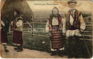 1916 Bukowinaer Bauerntypen / Bukovinai folklór / folklore from Bucovina (kopott sarkak / worn corners)