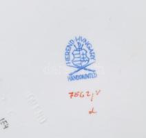 6 db Herendi Viktória és virág mintás porcelán tálka. Kézzel festett, jelzett, hibátlanok, d: 8 cm