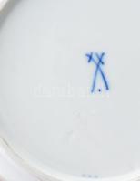 Meisseni porcelán reggeliző készlet. Kézzel festett, jelzett, minimális kopással
