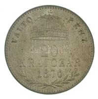 1870KB 20kr Ag "Váltó Pénz" T:XF kis patina Adamo M11.1