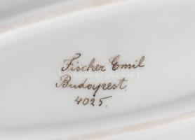 Fischer Emil pecsenyés. Kézzel festett, kézzel festett jelzéssel, kis kopással, 40x25 cm