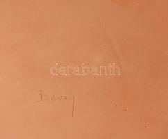 Berzy Katalin (1947- ): Kálacsokros dísztál. Kerámia, jelzett, d: 46 cm, m: 10 cm CSAK SZEMÉLYES ÁTV...