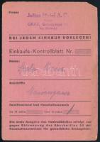 cca 1944 Graz, Julius Meinl bevásárlási könyvecske