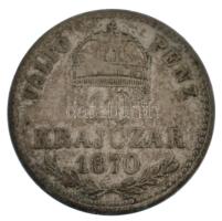 1870KB 10kr Ag "Váltó Pénz" T:F patina Adamo M10.1