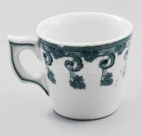 Zsolnay antik kávéházi csésze, jelzett, hibátlan, m: 7 cm