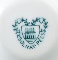 Zsolnay antik kávéházi csésze, jelzett, hibátlan, m: 7 cm