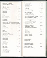 cca 1970-1980 Vörösmarty Cukrászda (eredetileg Gerbeaud) étlapja, a borítón kis sérüléssel