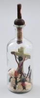 1948, Türelemüveg kálváriajelenettel, m: 19 cm