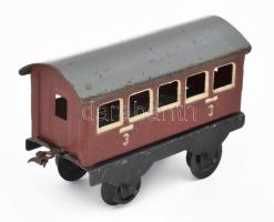 Antik lemez vasúti kocsi, h: 10 cm