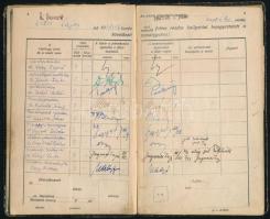 1947 Bp., a József Nádor Műszaki és Gazdaságtudományi Egyetem hallgatójának fényképes leckekönyve, b...