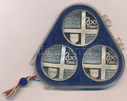 1977. 200Ft Ag (3xklf) "Magyar festők II. / Csontváry, Mányoki, Rippl-Rónai" érmesor plomb...