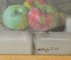 Molnár Z. János (1880-1960): Csendélet. Olaj, vászon, jelzett. Dekoratív, sérült fakeretben, 11x16 c...