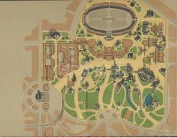 Map of the Milano Expo Litho double card