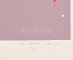 Rácmolnár Sándor (1960): Godotra várva. Szitanyomat, papír, jelzett, 40×60 cm feltekerve