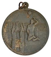 1948. "Népi Bajnok" Zn röplabda díjérem zománcozott "Petőfi 1848-1948" rátéttel ...