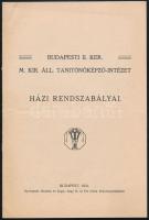 1931 Budapesti II. ker. M. kir. áll. tanítónőképző-intézet házi rendszabályai. Bp., 1931, Ábrahám és Sugár, Bagó M. és Fia Utóda-ny., 12 p.