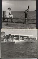 Amerikai partokon, 4 db hátoldalon jelzett fotó, 19×24 cm