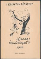 1942 A Franklin Társulat ifjúsági kiadványai, árjegyzék, kisebb szakadással, (4) p.