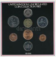 Nagy-Britannia 1983. 1/2p-1P (8xklf) forgalmi sor karton díszlapon T:UNC
Great Britain 1983. 1/2 Pe...