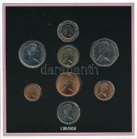 Nagy-Britannia 1983. 1/2p-1P (8xklf) forgalmi sor karton díszlapon T:UNC
Great Britain 1983. 1/2 Pe...