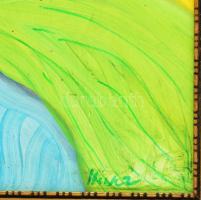 Hincz jelzéssel: Szürrealista portré. Vegyes technika, papír. keretben 40x50 cm