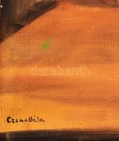 Czene jelzéssel: Nyárvégi esten, Olaj, vászon, keretben 56x46 cm